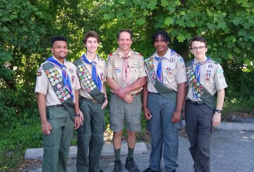 Troop 214-B welcomes four new Eagle Scouts